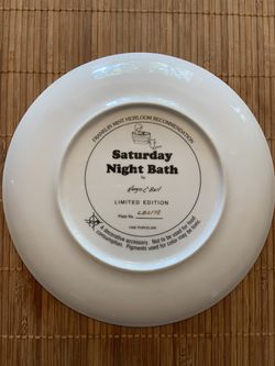 Franklin Mint - Saturday Night Bath Collectors Plate Thumbnail