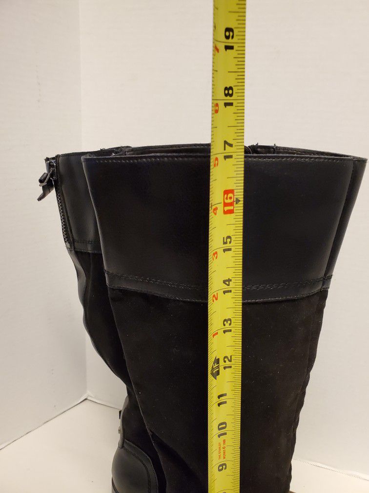 Franco Sarto Black Women's Knee High Riding Boots Size 7