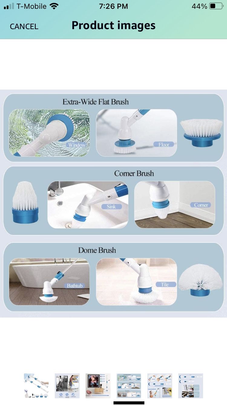 Getace Electric Spin Scrubber,360 Cordless Bathroom Scrubbers with 3 Replaceable Cleaning Shower Scrubber Brush Heads,Extension Handle for Tub,Tile, F