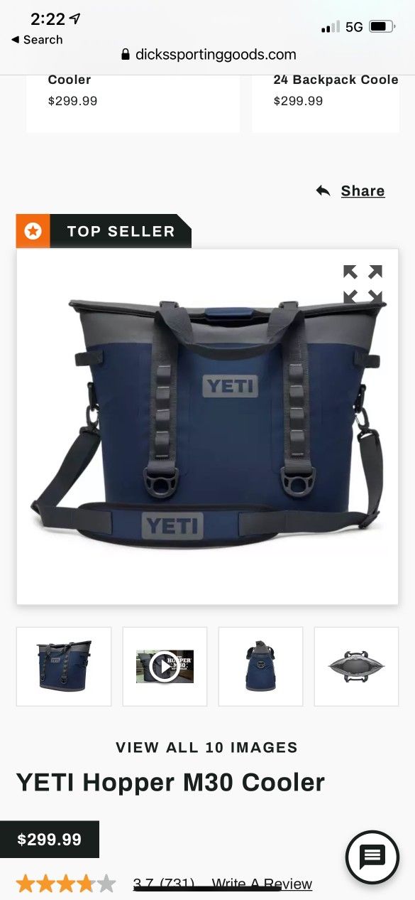 New Yeti Cooler