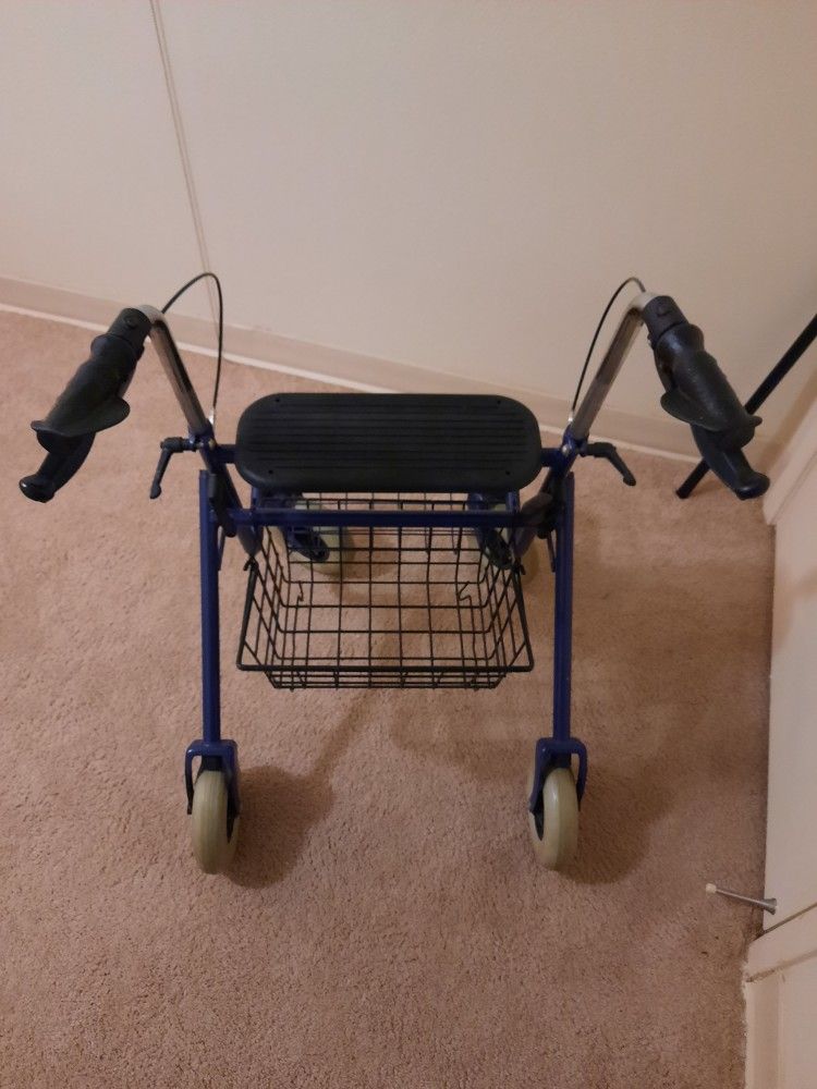 Buggy With Brake Handles And Basket