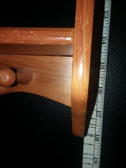 Solid Wood Shelf With Peg Hooks Thumbnail