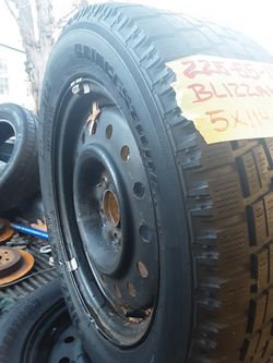 2 Snow Tires On 5x114.3 Steel Wheels  Thumbnail