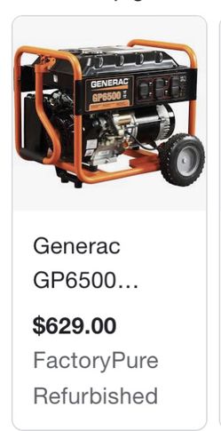 Generac GP6500 Generator Thumbnail
