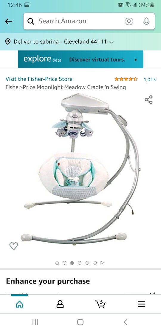 Fisher Price Moonlight Cradle N Swing