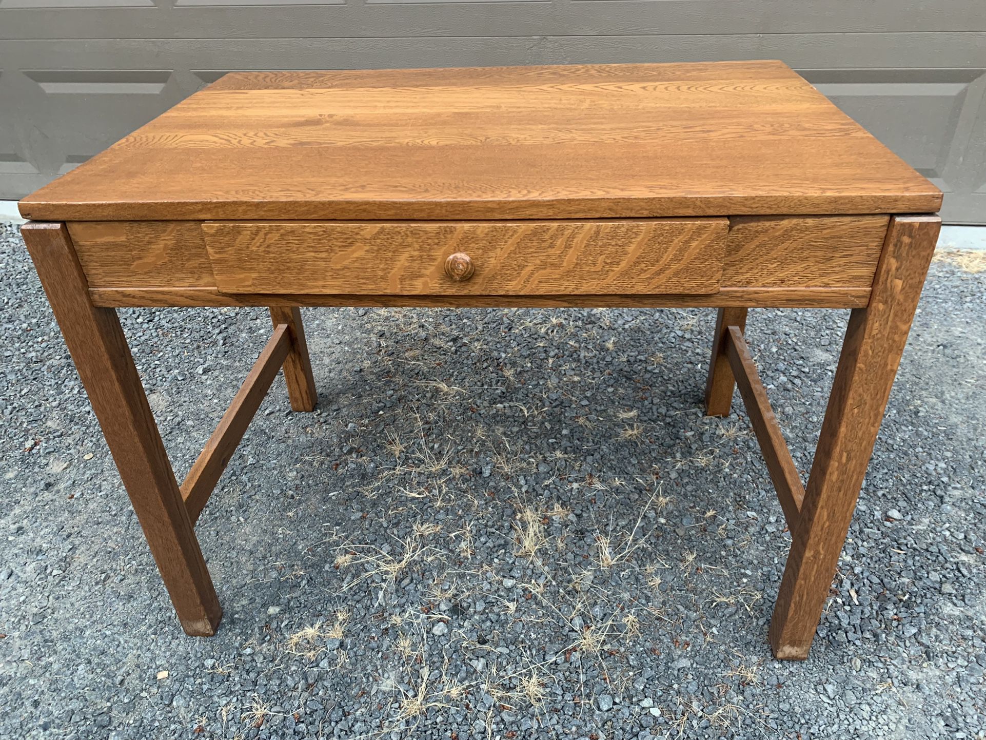 Antique Solid Wood Table Desk with Drawer