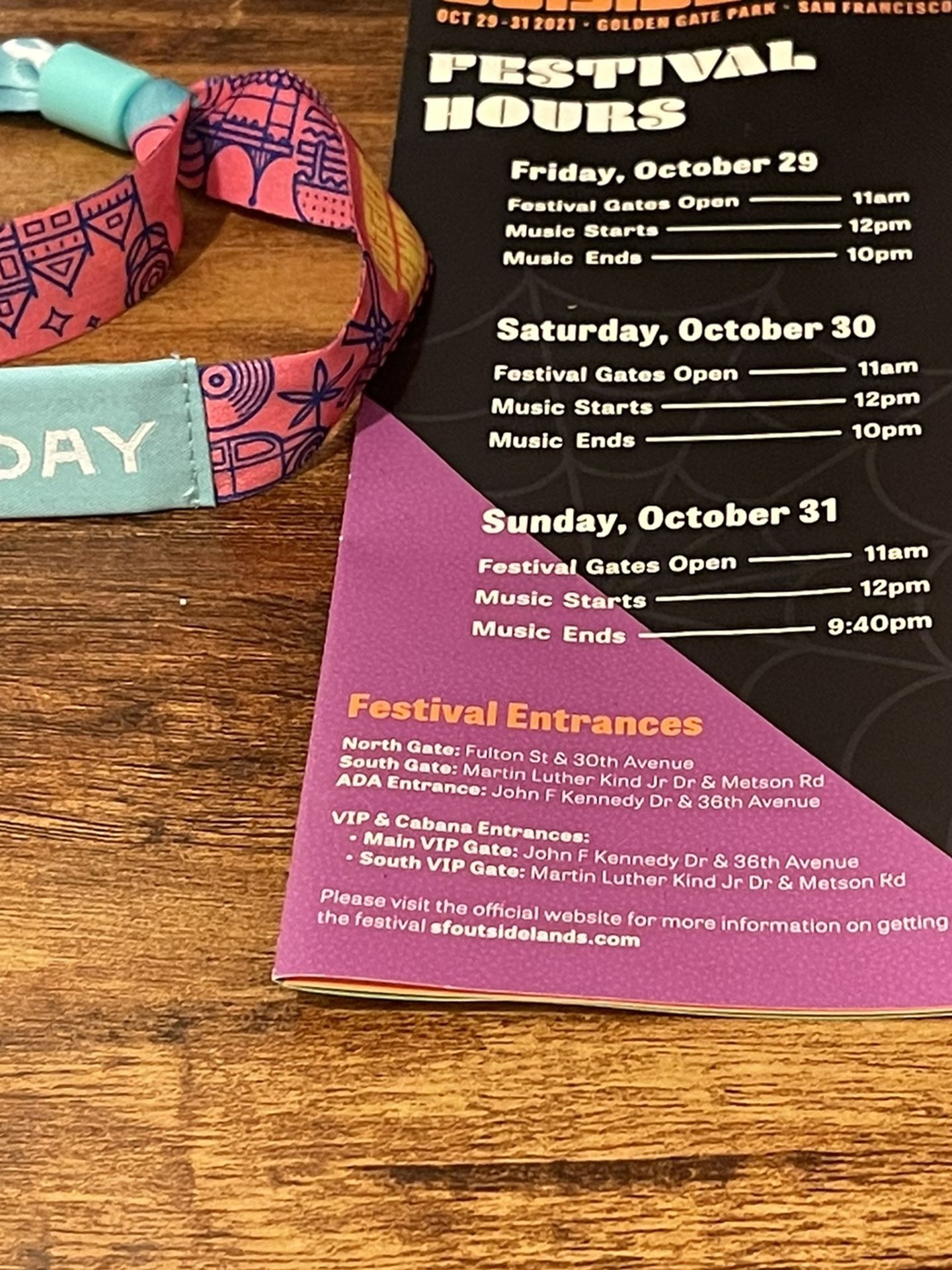 Outside Lands 3 Day Ticket