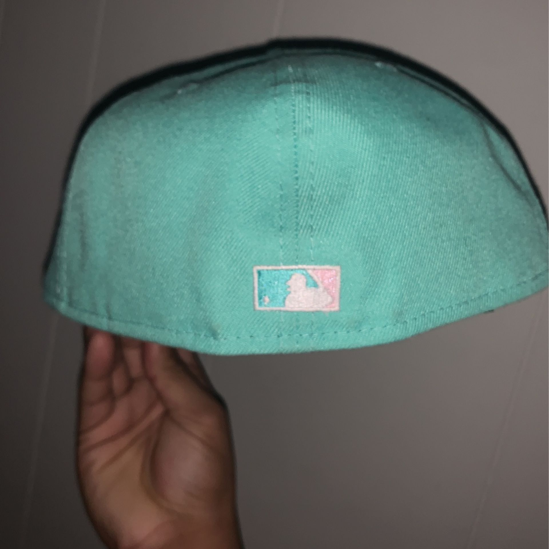Atlanta Braves Hat Mint Green and Pink
