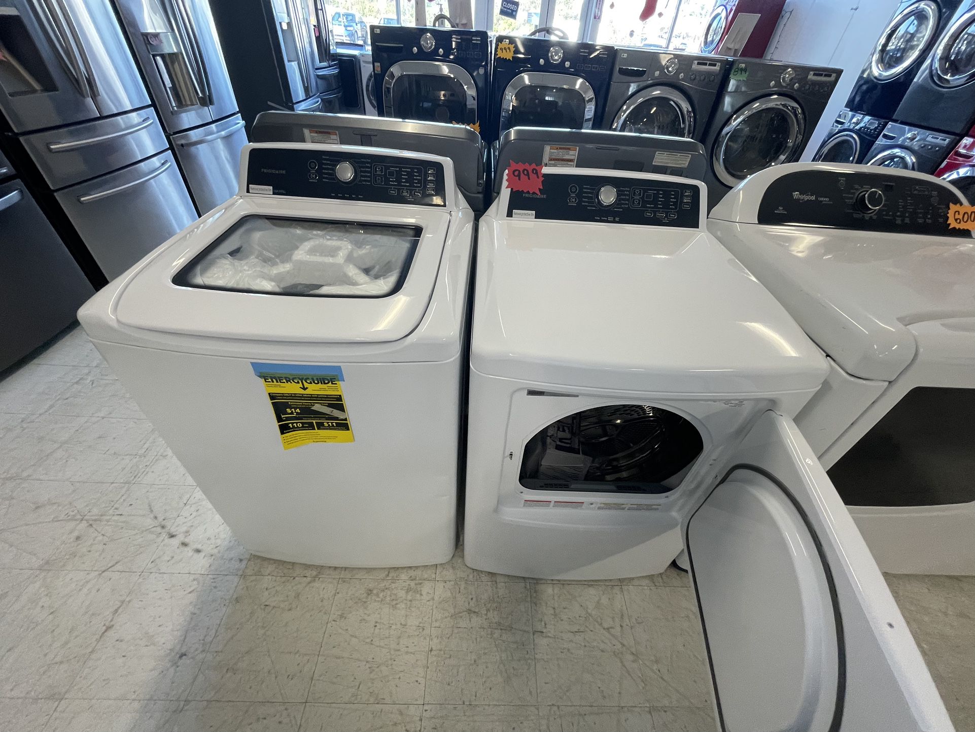 Frigidaire Tap Load Washer And Electric Dryer Set New Scratch And Dent With 6months Warranty 