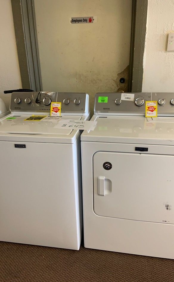 NEW MAYTAG DRYER AND WASHER MVWC565FW MEDC465HW 1 61E for Sale in