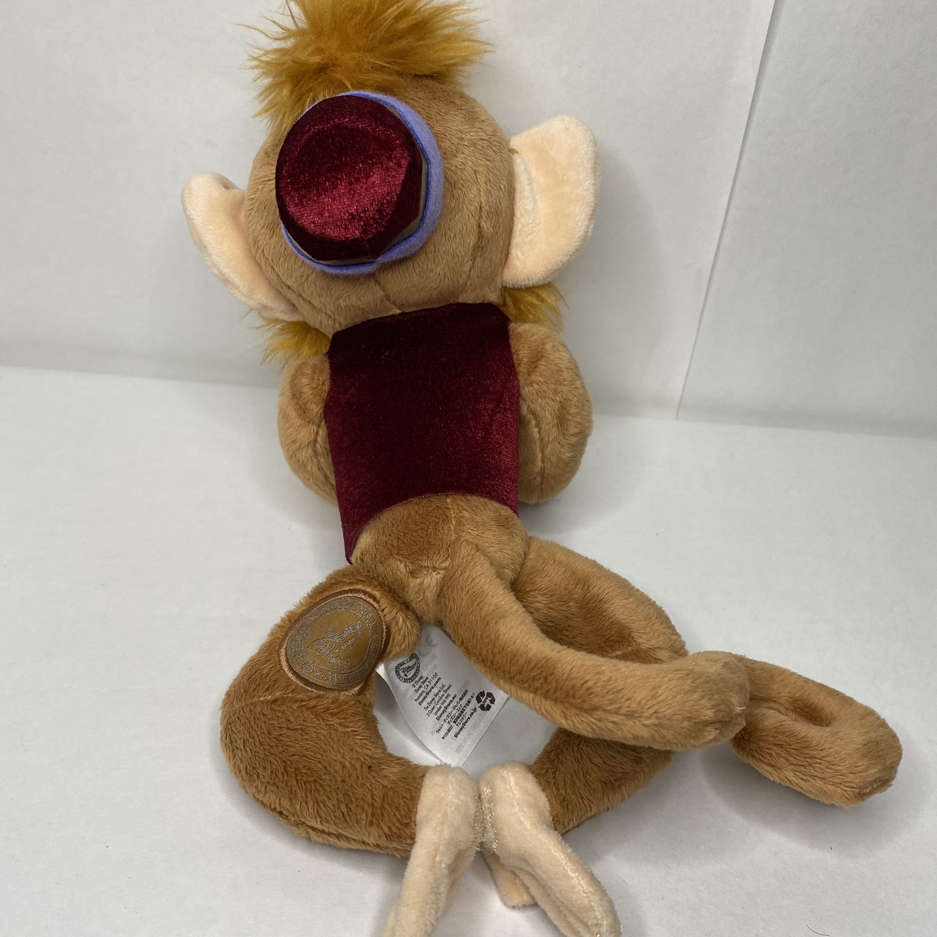 Vintage Disney Store Exclusive Abu Plush Monkey Aladdin Fasteners Hands And Feet