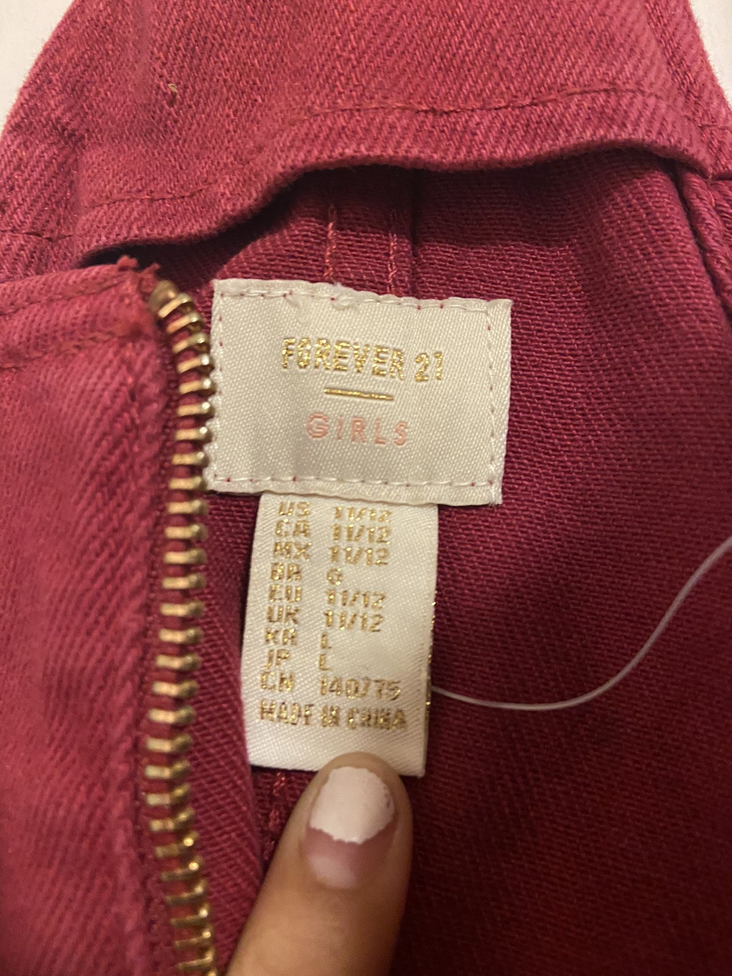 Forever21 Burgundy Zip Up Overall Dress