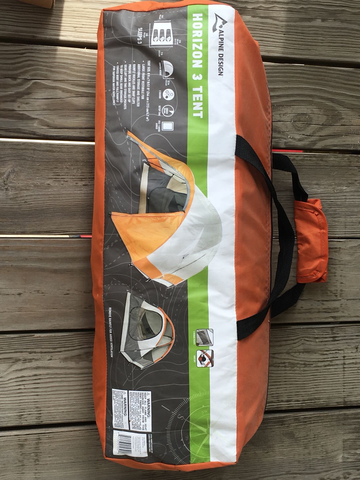 Alpine Design 3 person tent, with sleeping bag, pad and twin air mattress  for Sale in Bloomington, IL - OfferUp