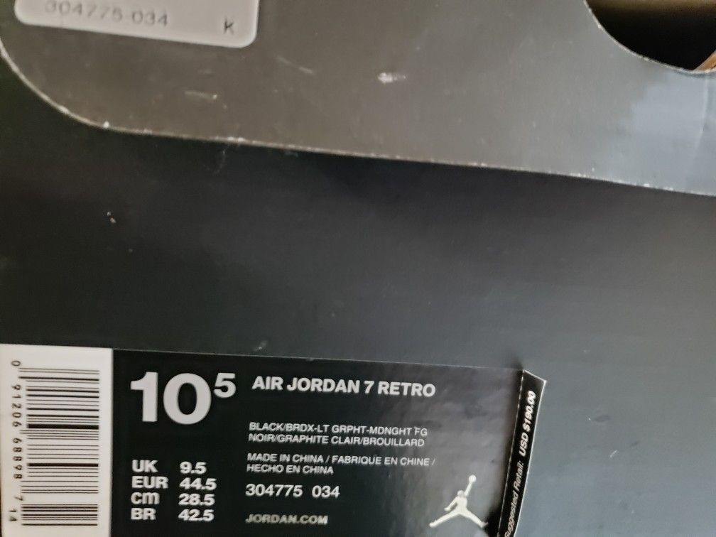 Jordan 7 - Bordeaux 2015 Size 10.5