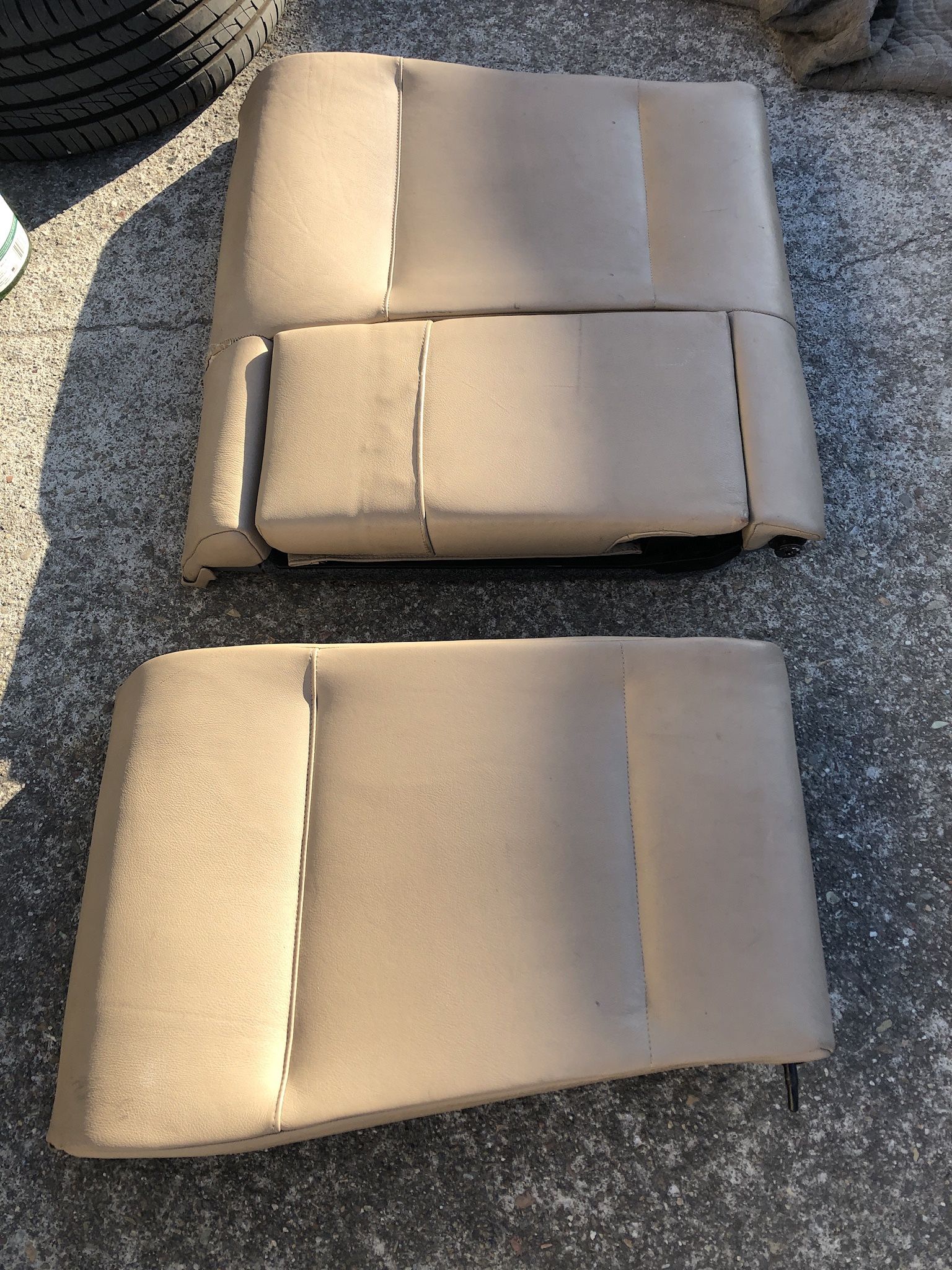 BMW Tan Leather Rear Set Of Seats