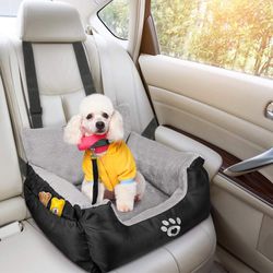 Dog Car Seat,Puppy Booster Seat Dog Travel Car Carrier Bed (Black)  Thumbnail