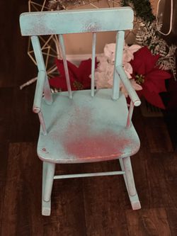 Doll’s rocking chair, Light Blue Thumbnail