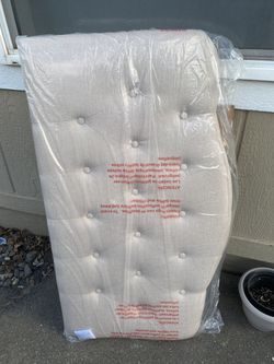 $125-(firm price) brand new still in package wrap-Beige color twin size headboard new in package-I bought from amazon aug 2020 but never did open it t Thumbnail