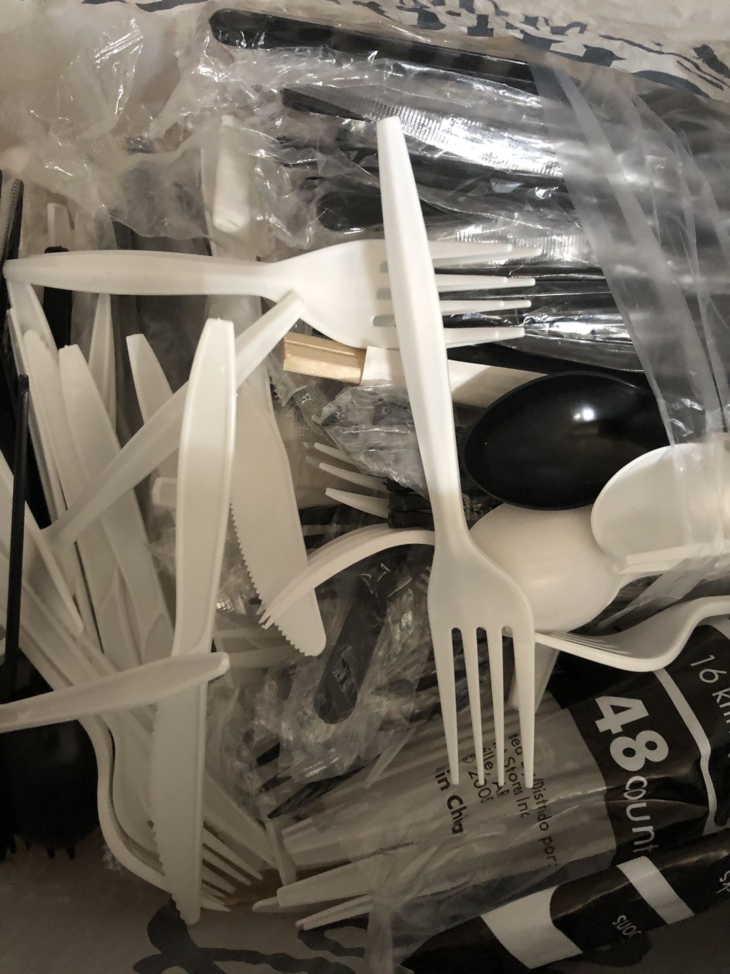 Plastic Knives Forks Spoons Silverware Chopsticks Set Clear Plastic Cutlery Set