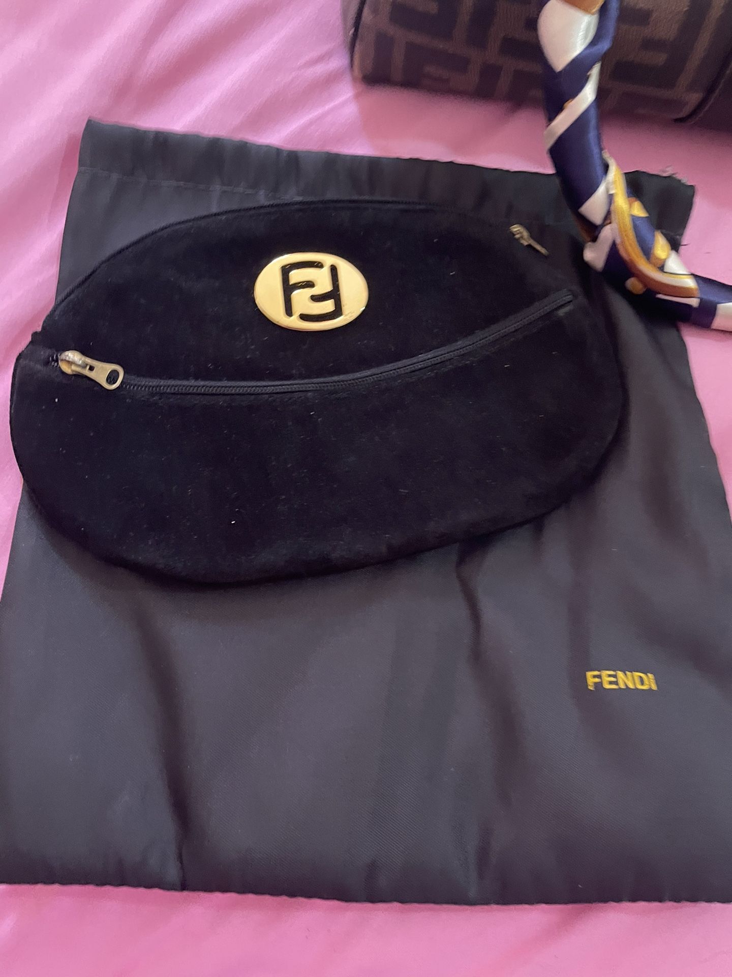 Vintage Fendi make up bag an address book
