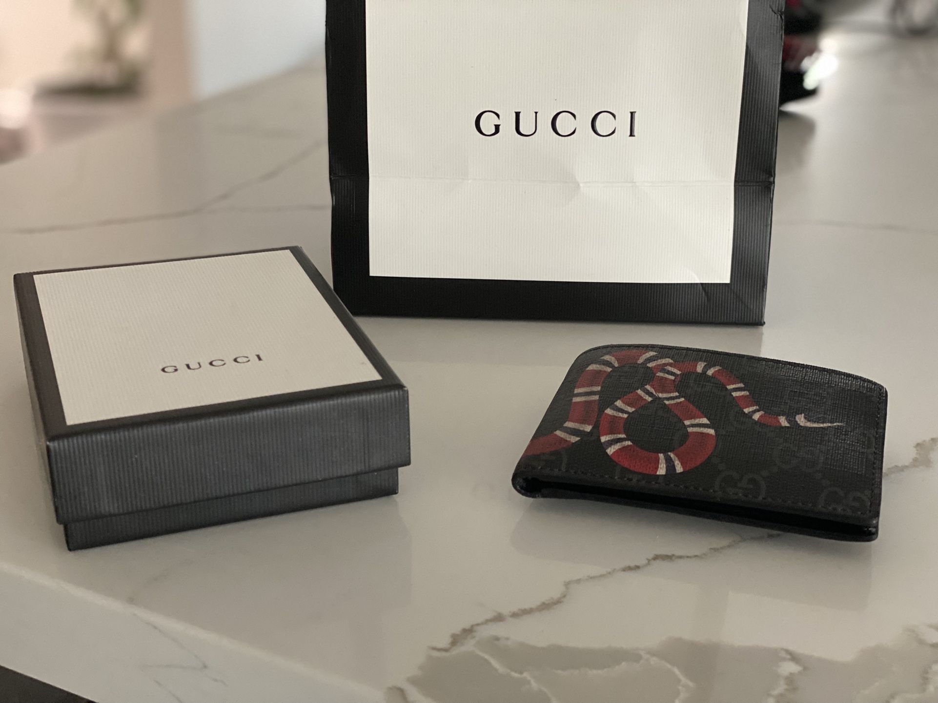 Gucci Wallet King Snake Print