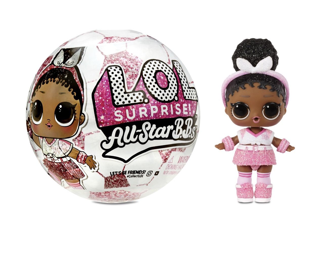 LOL Surprise All-Star B.B.s Sports Series 3 Soccer Team Sparkly Dolls with 8 Surprises, Accessories, Surprise Doll