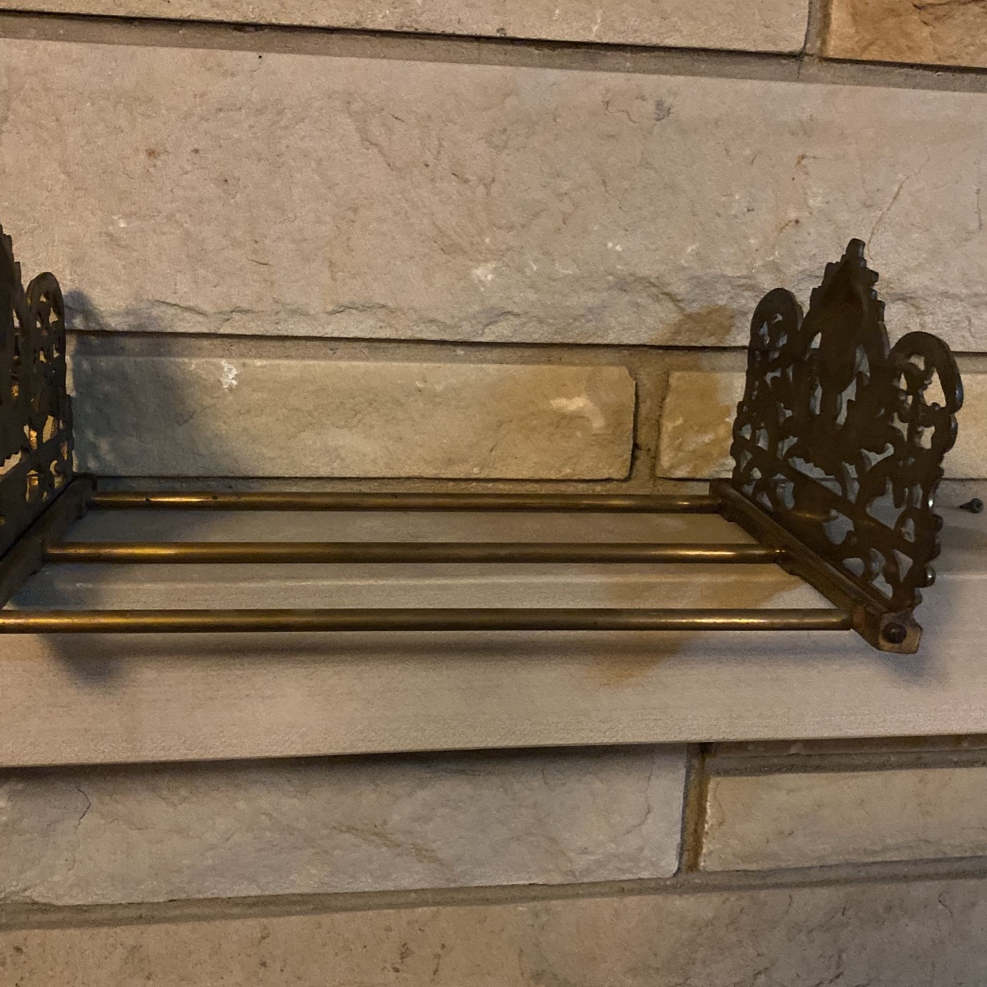 Antique Art Nouveau Brass Expanding Slide Bookend
