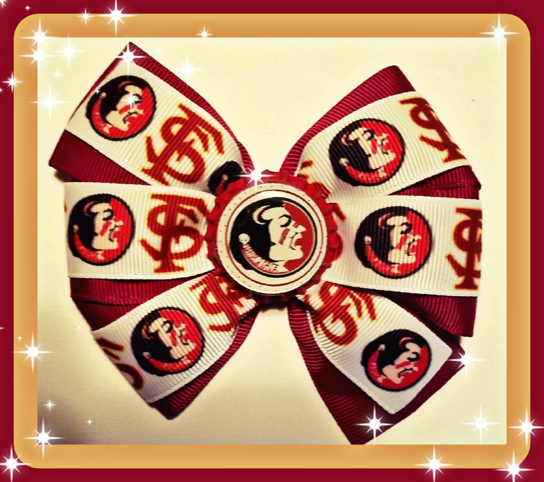 FSU Seminoles Inspired handmade hair bows