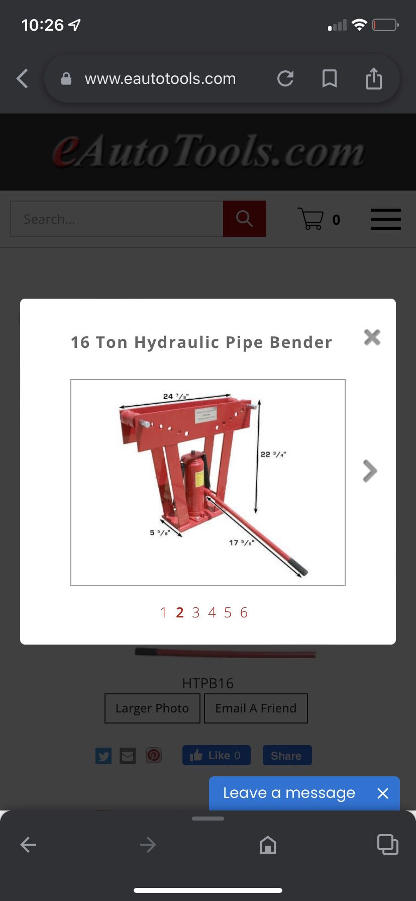 Vevor 16 Ton Hydraulic Pipe Bender