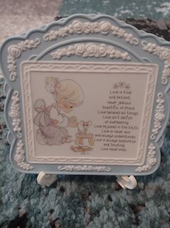 Precious Moments Plate Set With Stands Thumbnail