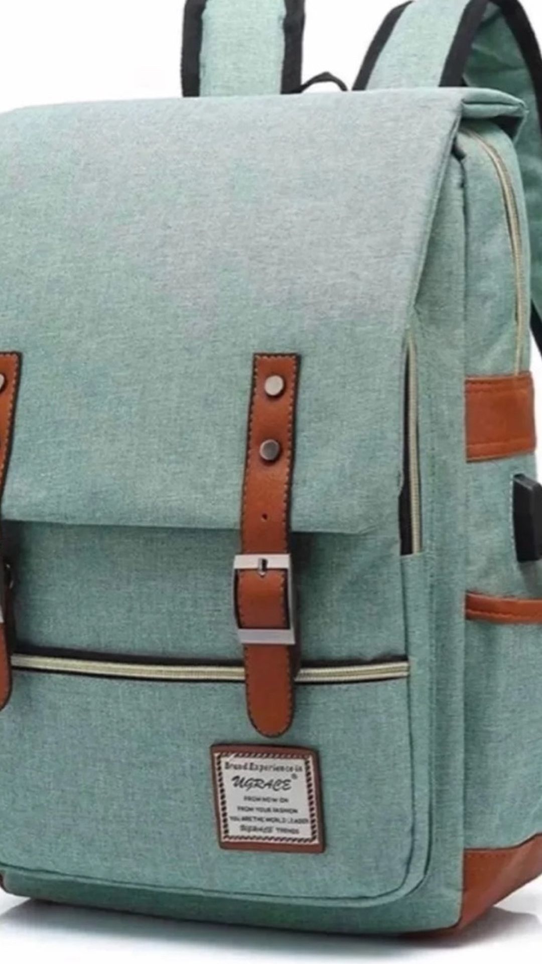 Vintage Laptop Backpack w/ USB Port