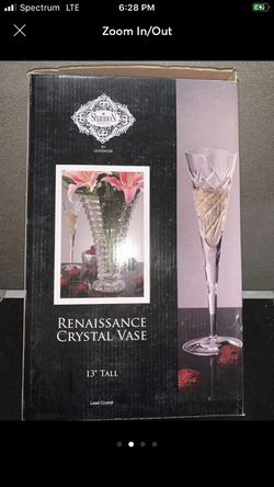 Godinger Shannon Renaissance Crystal Vase 13” Tall Thumbnail