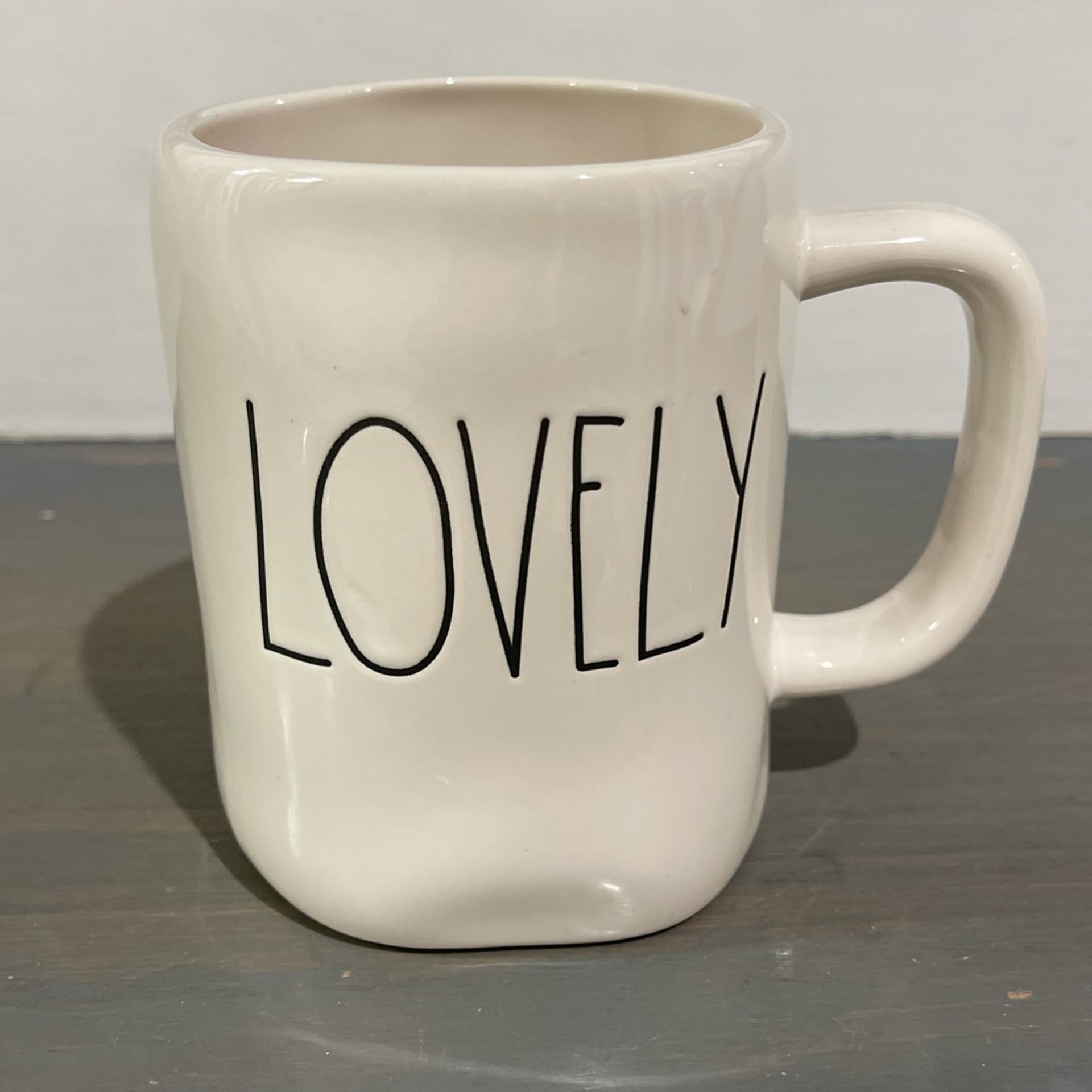 Rae Dunn “LOVELY” White Mug