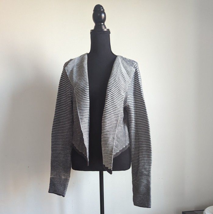 Express Knit Open Front  Long Sleeves Cardigan Size L. 60%Acrylic, 40%Merino....