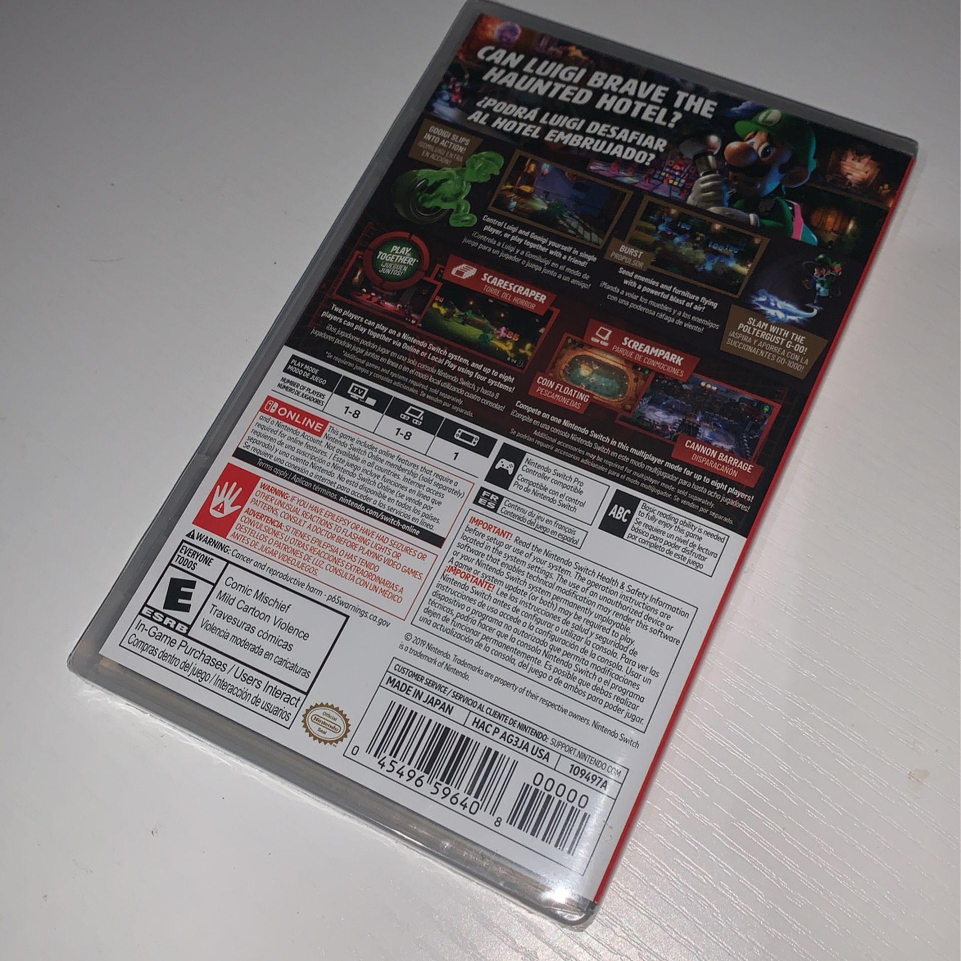 Sealed Luigi’s Mansion 3 Nintendo Switch
