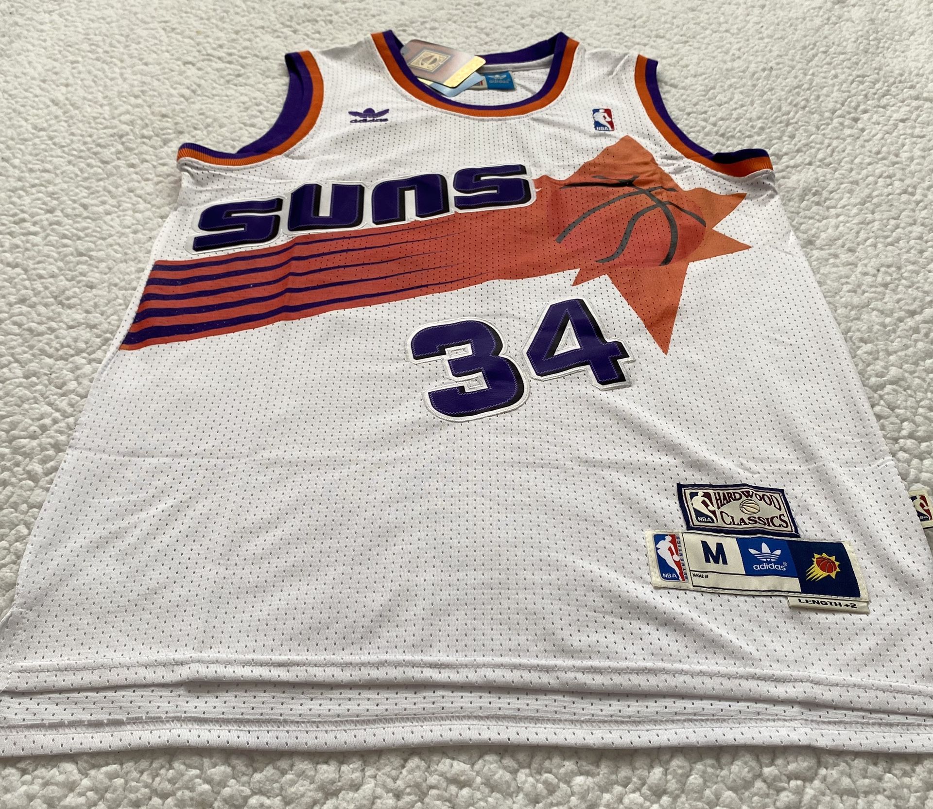 Charles Barkley Phoenix Suns Basketball Jersey - NBA Retro Vintage White Basketball Jersey - Brand New - Menโs - Size L / XL