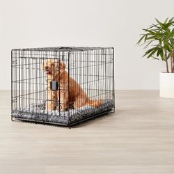 Amazon Basics Foldable Metal Wire Dog Crate with Tray 24 Inches,  Double Door Styles

 Thumbnail