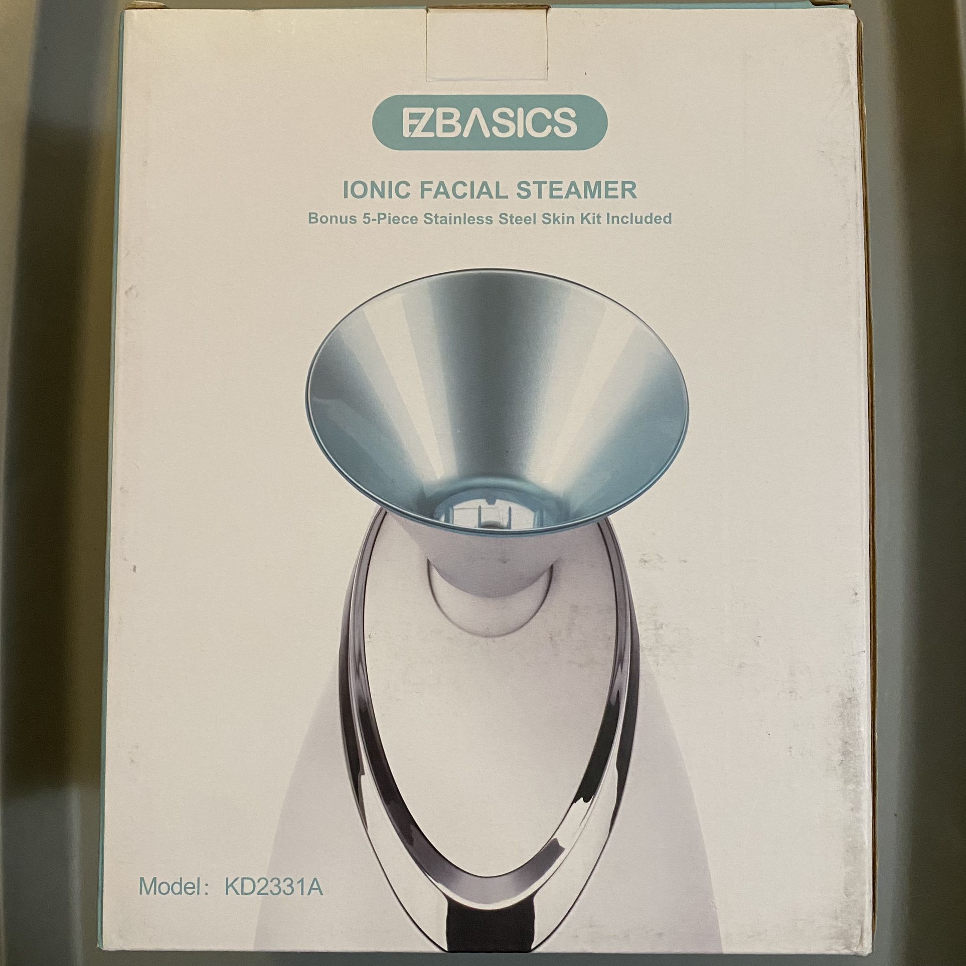 EZBASICS Ionic Facial Steamer Bonus 5-Piece Stainless Steel Skin Kit Included *Brand New