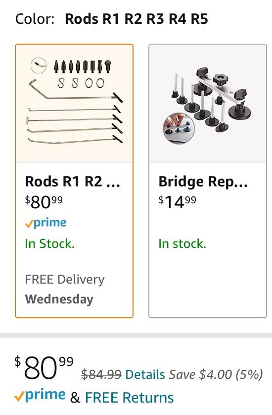 JMgist Rods Tools Paintless Dent Repair Kit