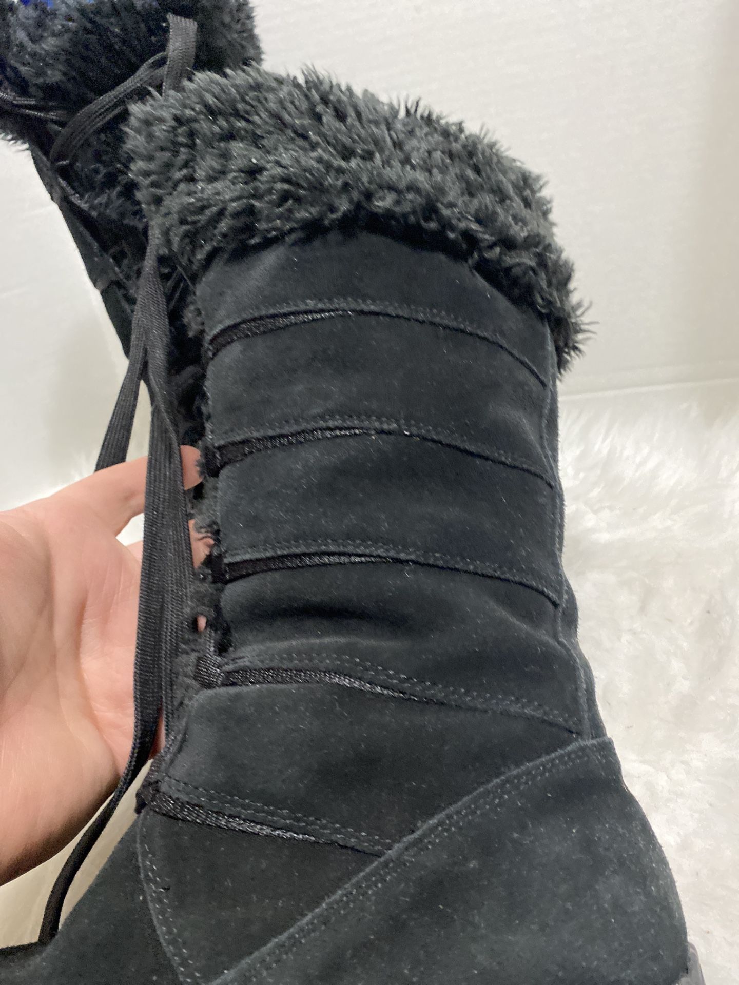 Sporto Waterproof Chelsea Fur Black Boots Women’s Size 6.5