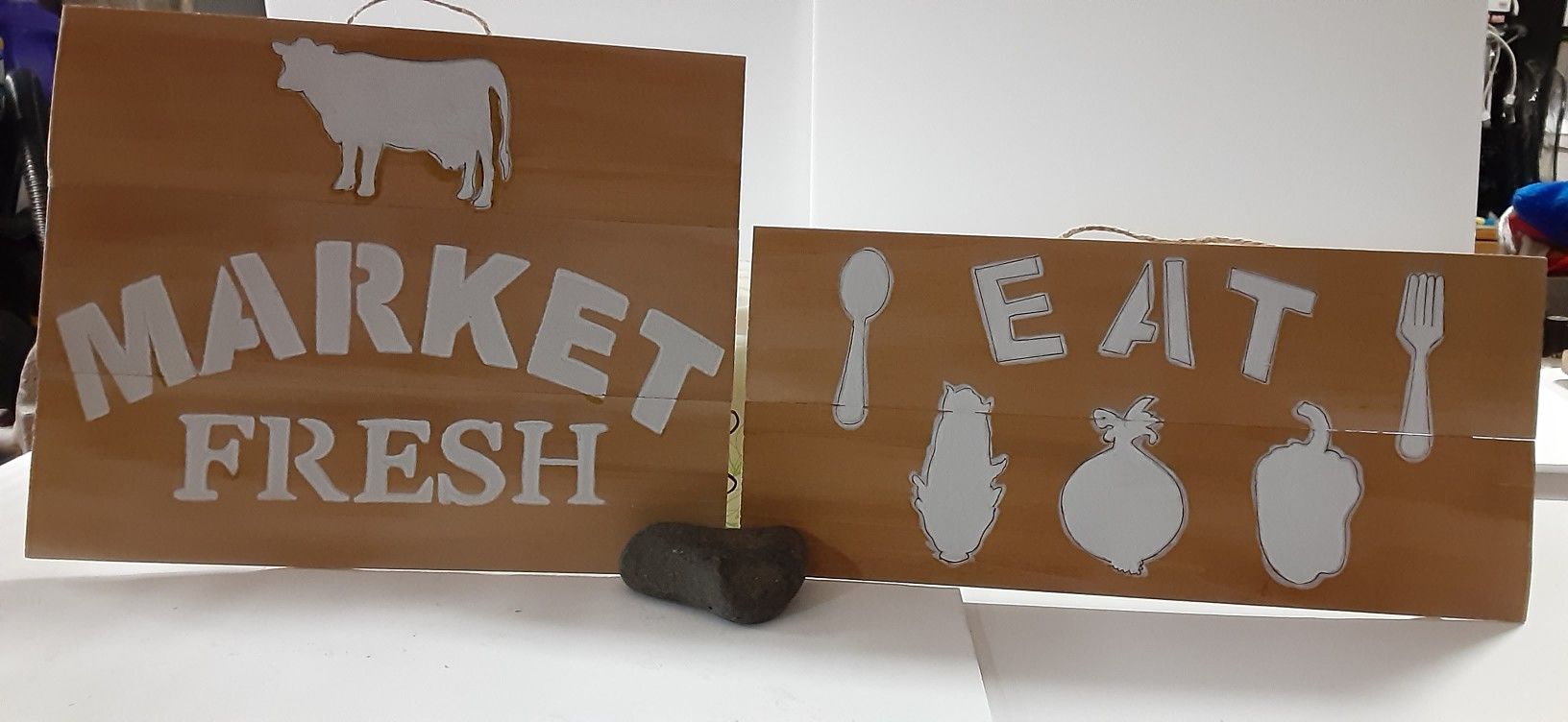 Custom boho Farmhouse kitchen cow farm fresh Eat kitchen decor Rustic fall home decor