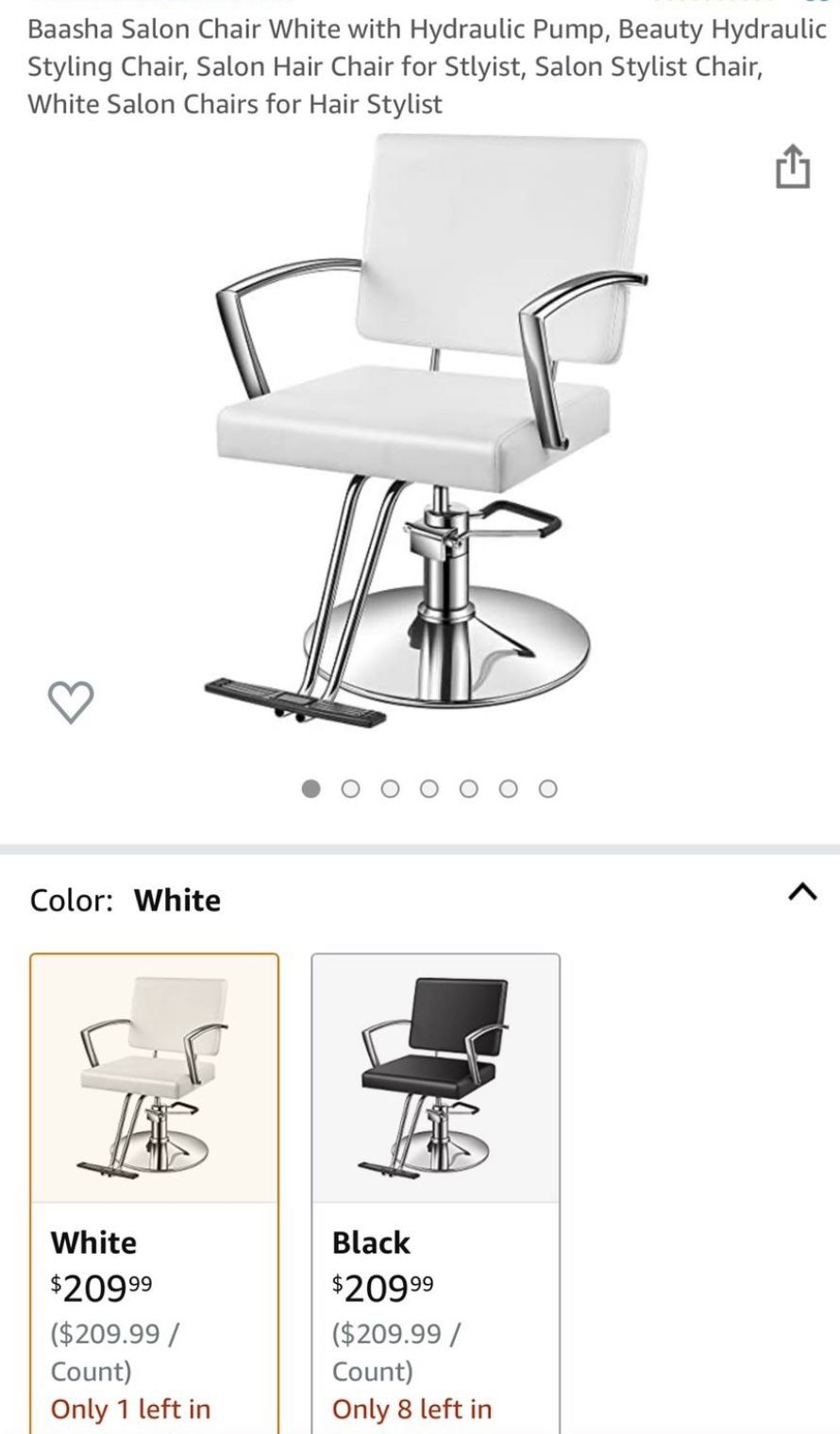 White Salon Chair 