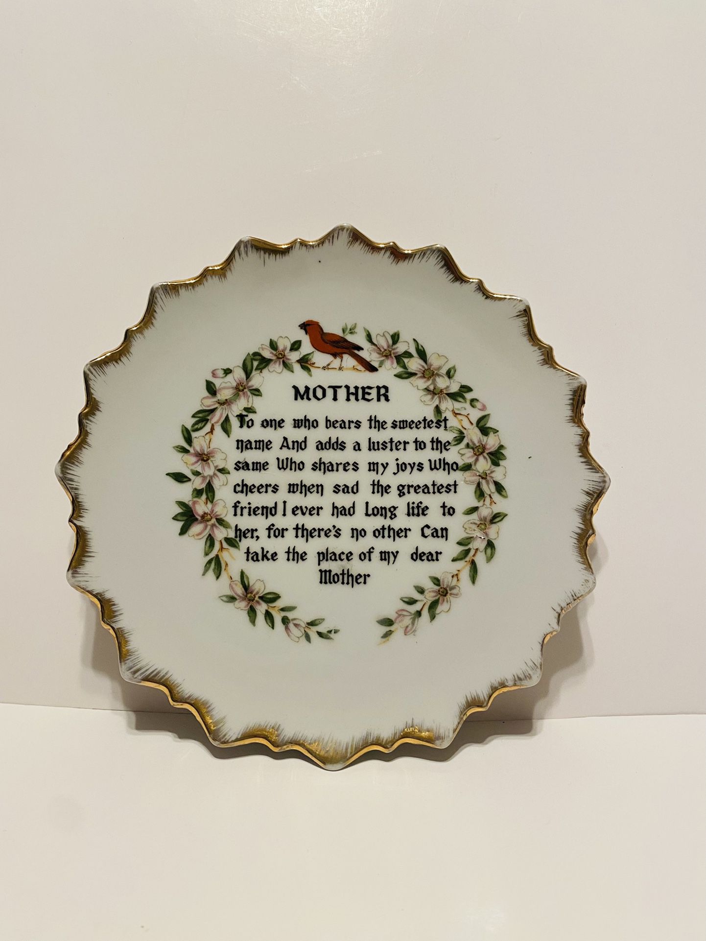 Mother Day Gift Idea Decorative Accent Plate 7.5in Diameter