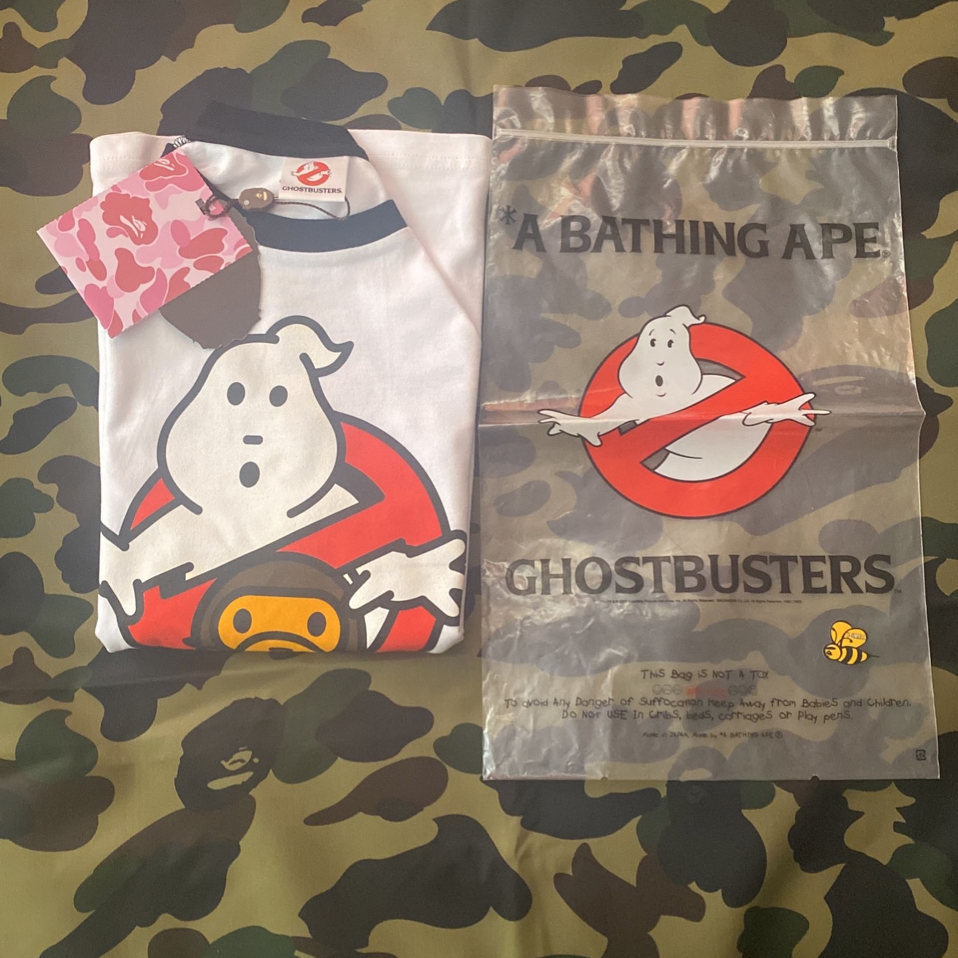 Brand Brew Ghost Buster Bape Baseball T-shirt