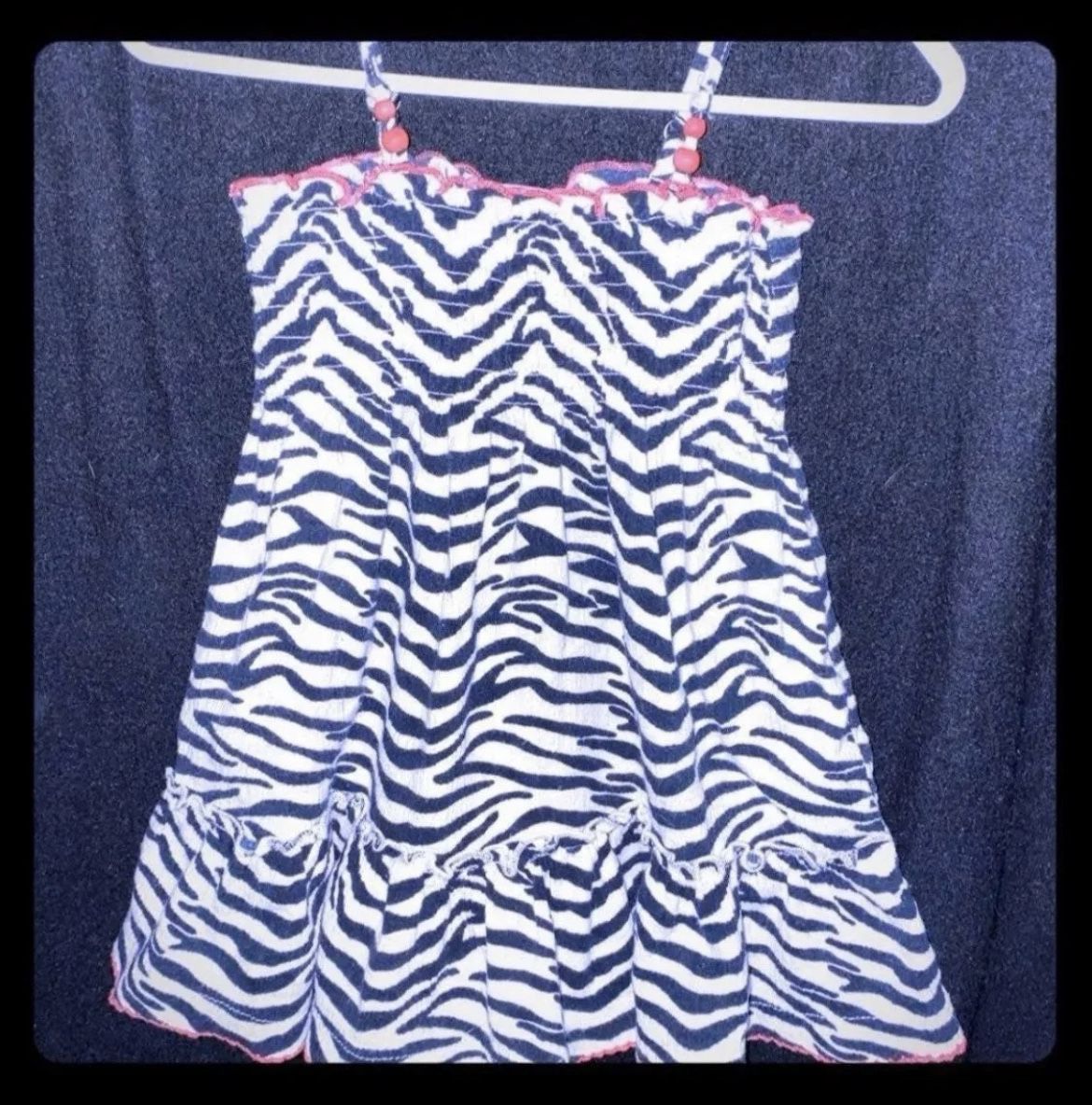 Toddler Girls 24 Month Smocked Zebra Dress