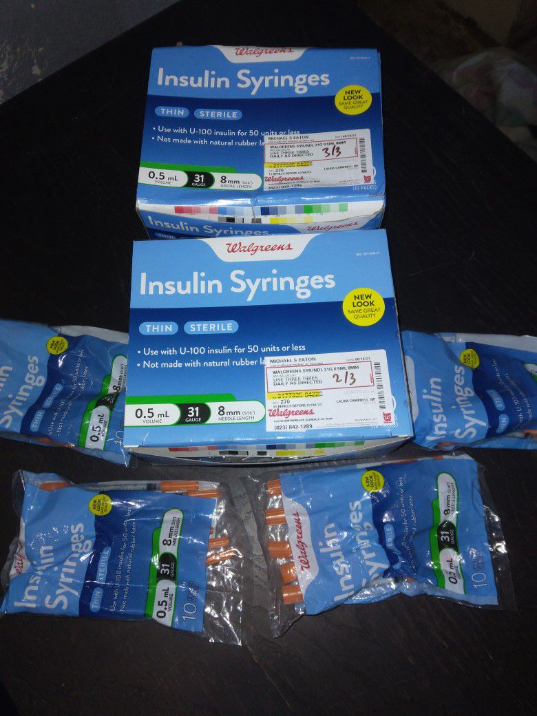 For Diabetics Out There Who Are Insulin Dependant U-50 31gauge$15box Of 100 Or $3 10 Pack