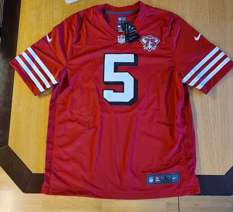 Men's Nike Trey Lance Scarlet San Francisco 49ers Alternate Vapor Limited Jersey in Red