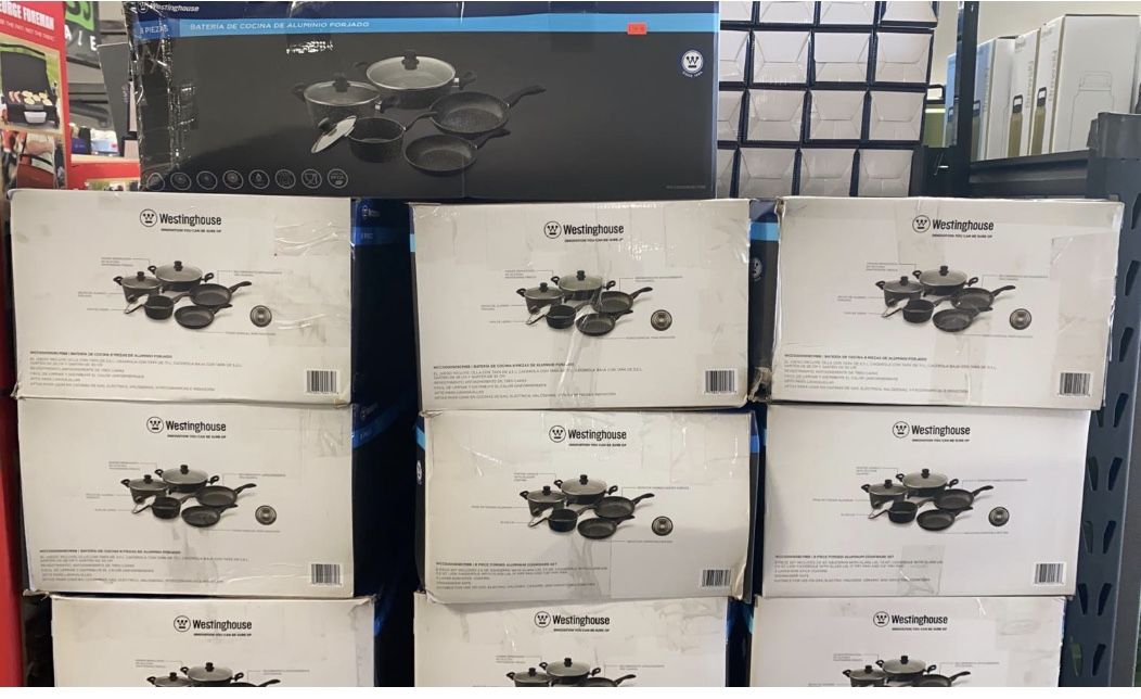Westinghouse Marble Finish Non Stick Cookware Set Pot Pans Fryer