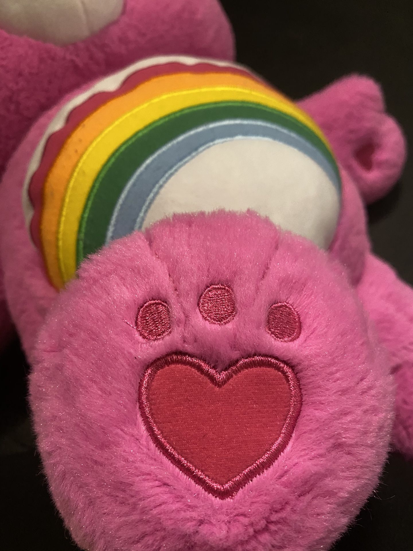 CARE BEARS Cheer Bear 20” 2015 JUMBO LARGE Soft Plush Rainbow Pink Stuffed Animal
