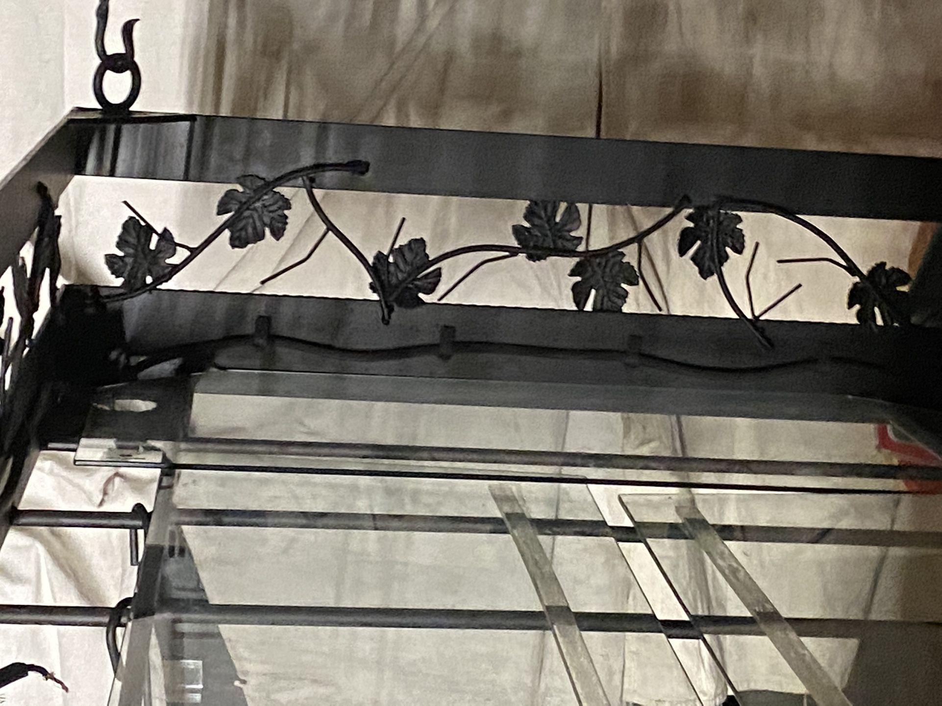 86” Wrought Iron Over Kitchen Island Pot Rack/chandelier